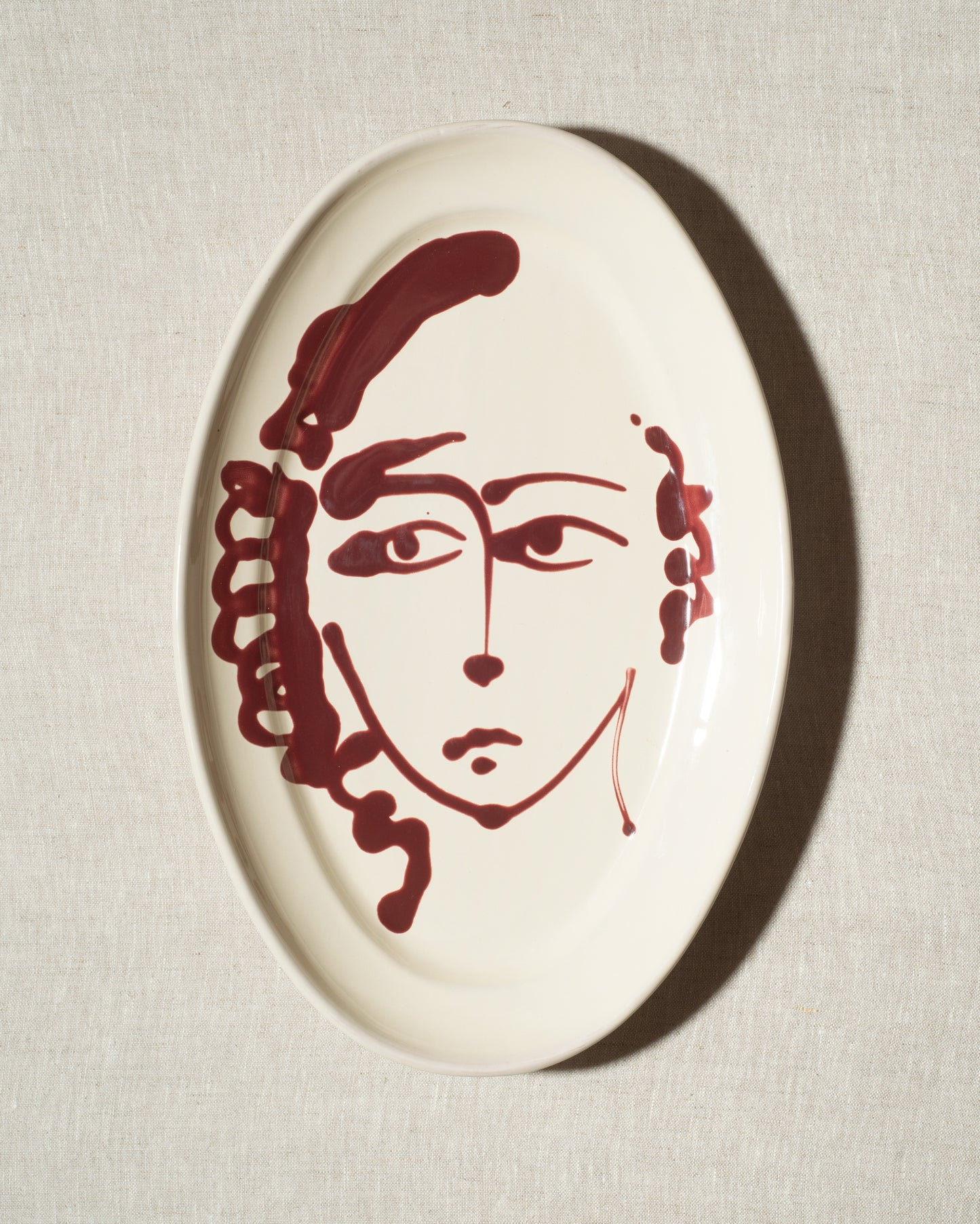 Large Platter «La Faccia» in «Uva»