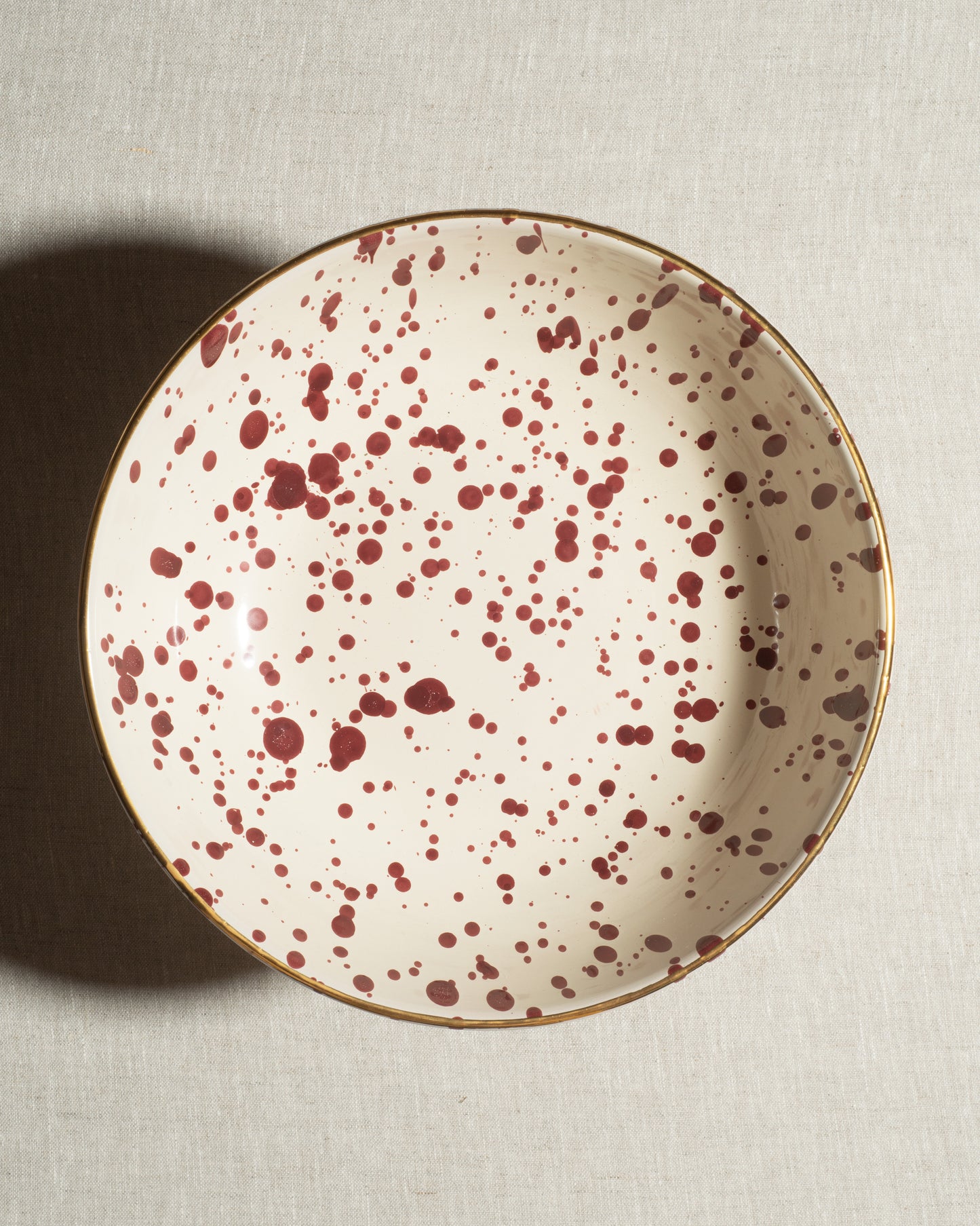 Large Alzata in «Uva» with Gold Rim